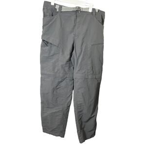 The North Face Men's Black Nylon Hiking Convertible Pants Zip Off Shorts‎ XL